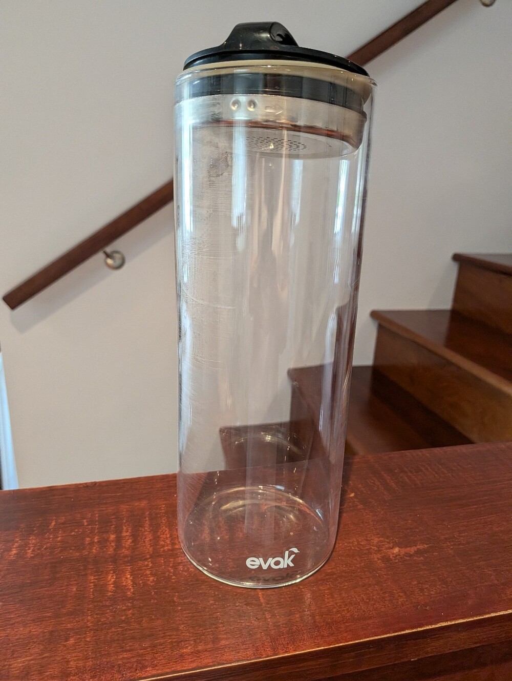 Clear Coffee Conserver with Black Lid